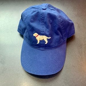Smathers & Branson Yellow Lab Needlepoint Navy Hat